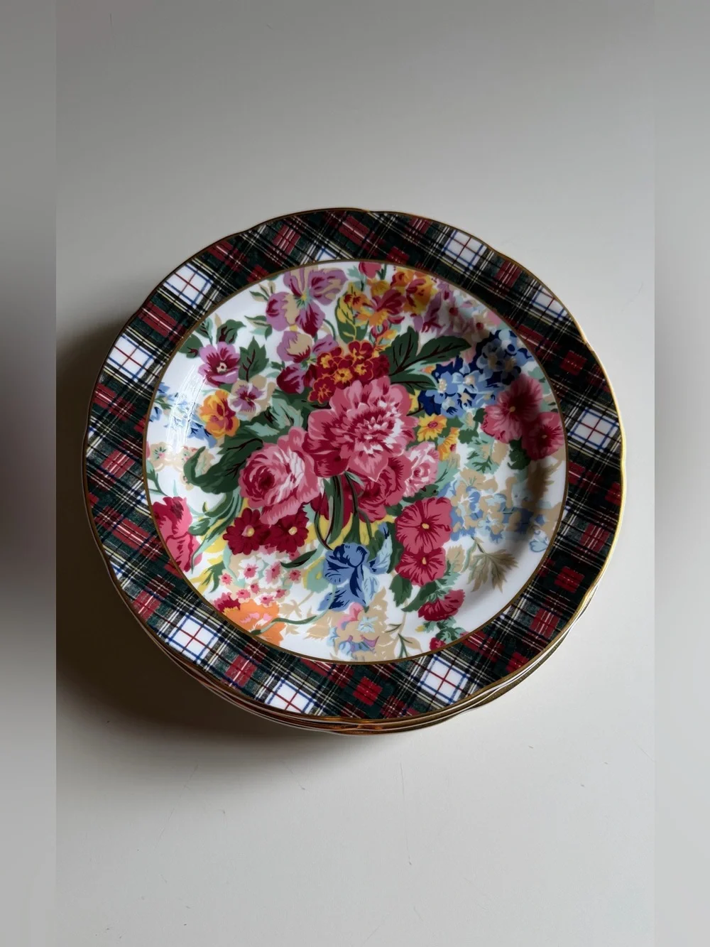 Ralph Lauren Hampton Floral Wedgwood Bone China Plates Set of 6